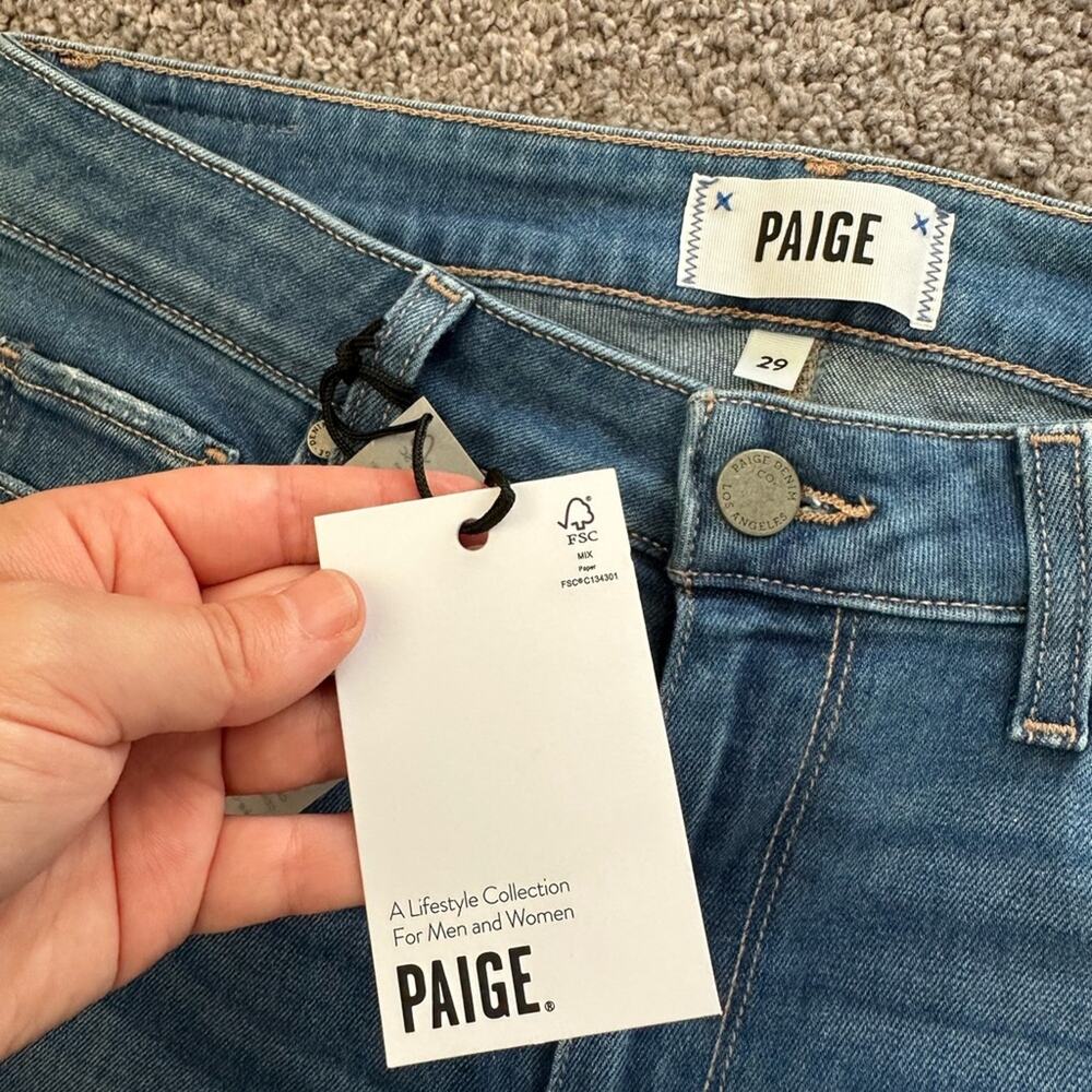 PAIGE Blue Flare & Wide Leg Jeans - Picture 4 of 10
